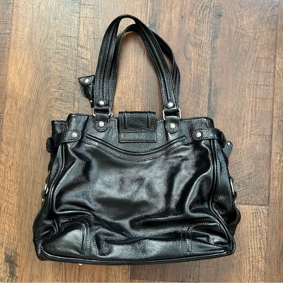 VIA REPUBBLICA black patent leather bag, made in Italy - Picture 3 of 12